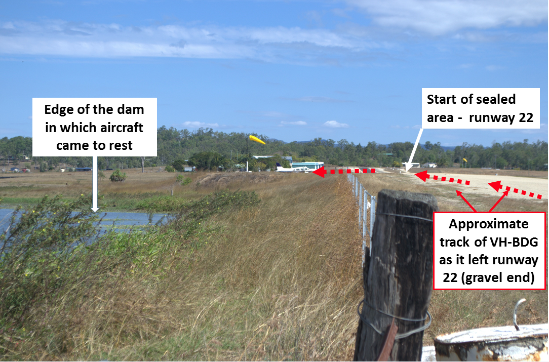 Figure 4: Looking along runway 22 taken a few days after the accident